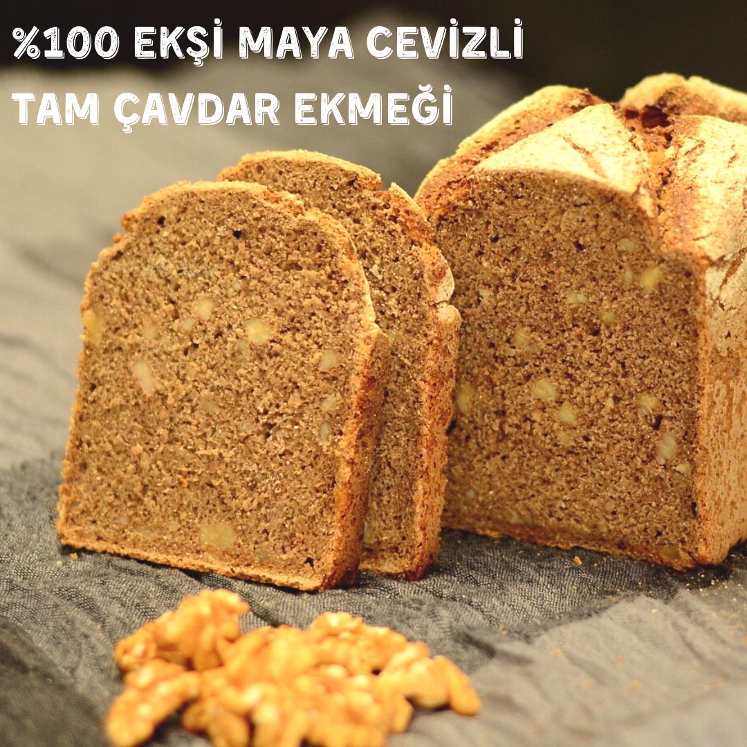 %100 EKŞİ MAYA CEVİZLİ TAM ÇAVDAR  EKMEĞİ